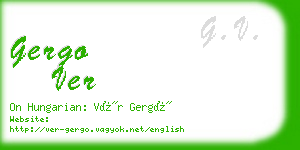 gergo ver business card